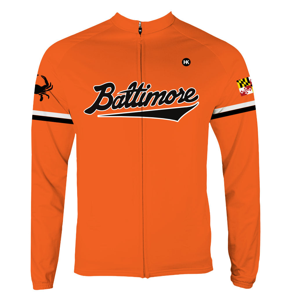 Baltimore 'Camden' Orange & Black Men's Cycling Jersey — Hill Killer