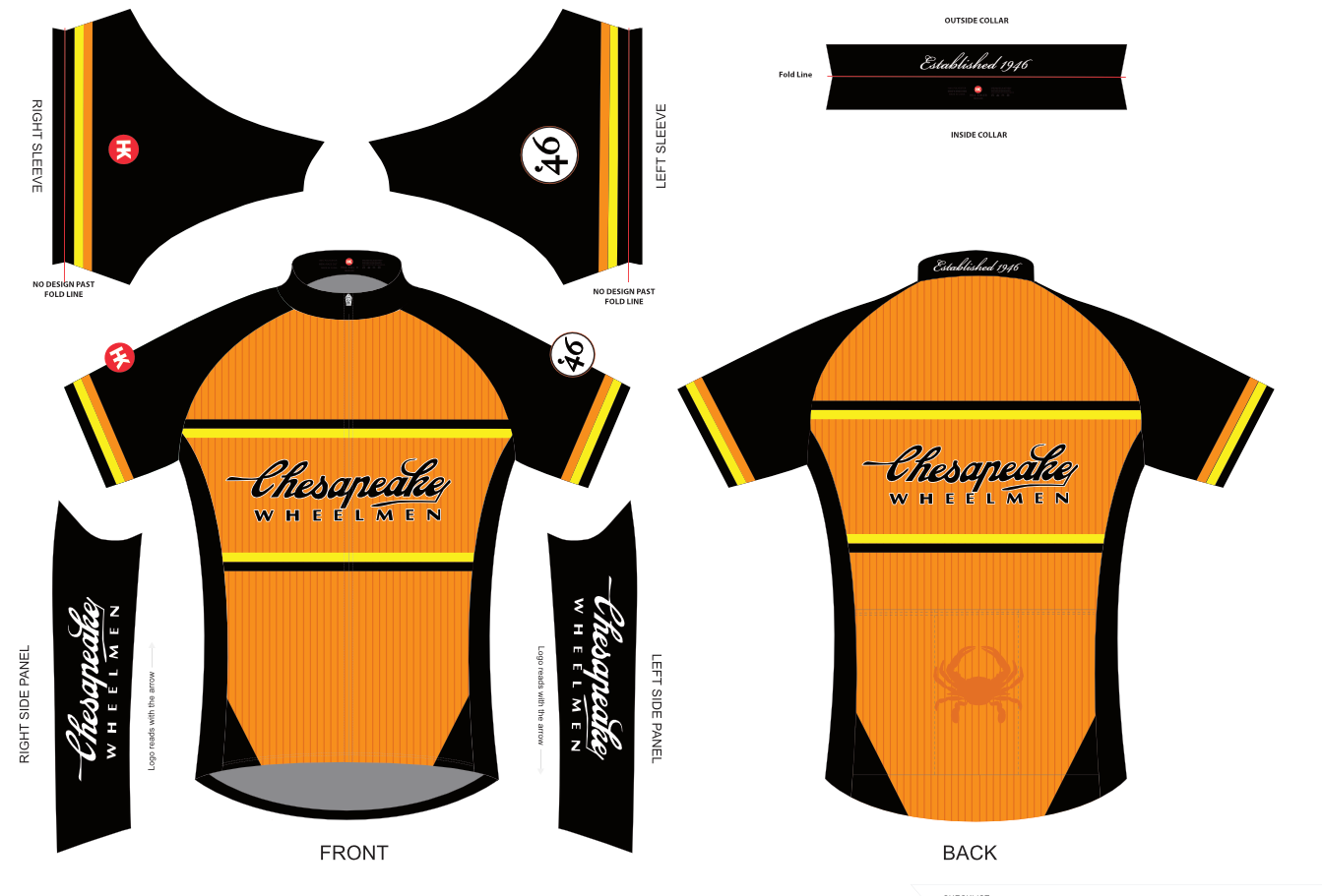 Chesapeake Wheelmen Jersey DELIVERY SPRING 2026