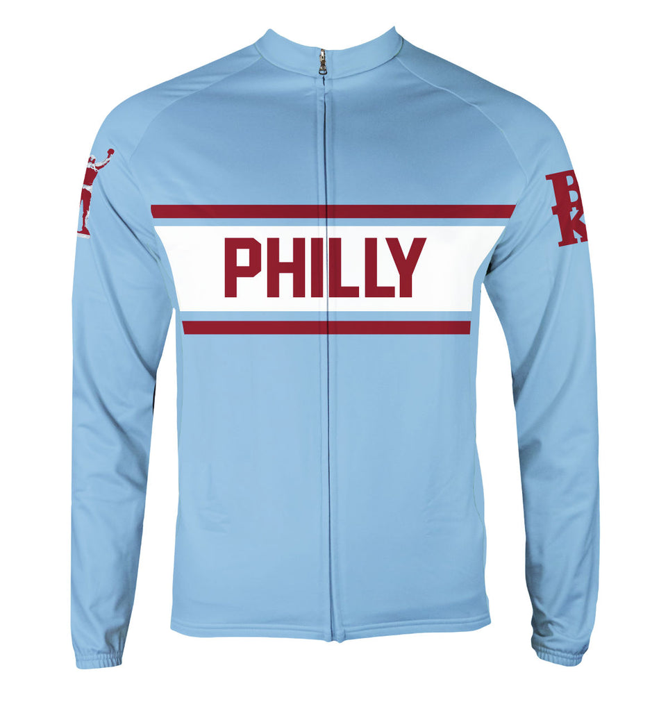 Philly Retro Men's Cycling Jersey | Hill Killer Apparel Large / Regular / Blue