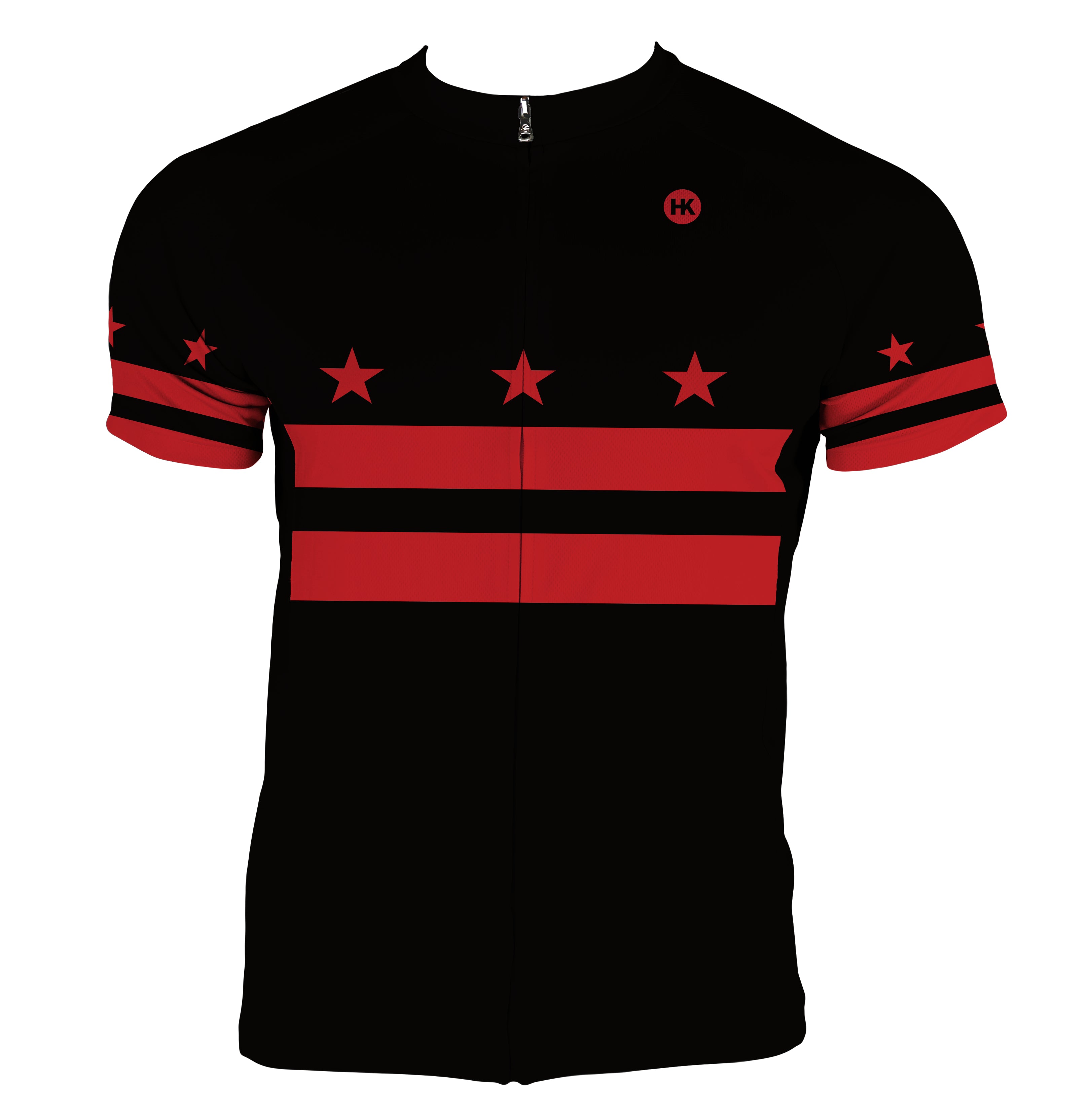 DC Flag (Black) Men's Club-Cut Cycling Jersey by Hill Killer