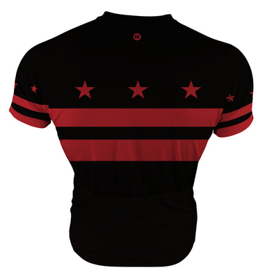 DC Flag (Black) Men's Club-Cut Cycling Jersey by Hill Killer