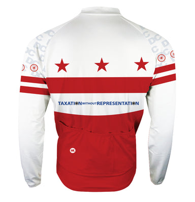 DC Flag Men's Thermal-Lined Cycling Jersey by Hill Killer