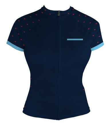 Dress Blue Women's Club-Cut Cycling Jersey by Hill Killer