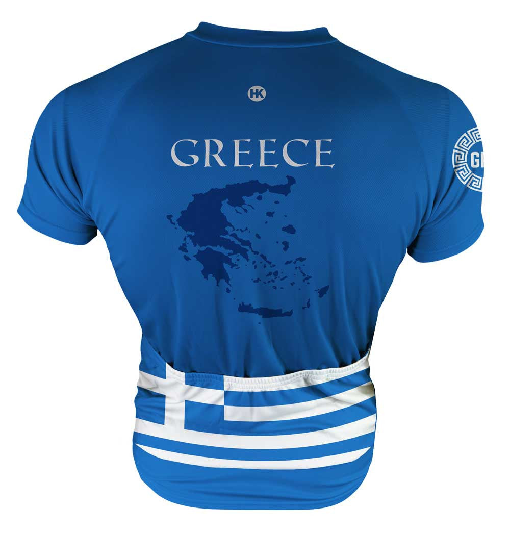 Greece Men's Club-Cut Cycling Jersey by Hill Killer
