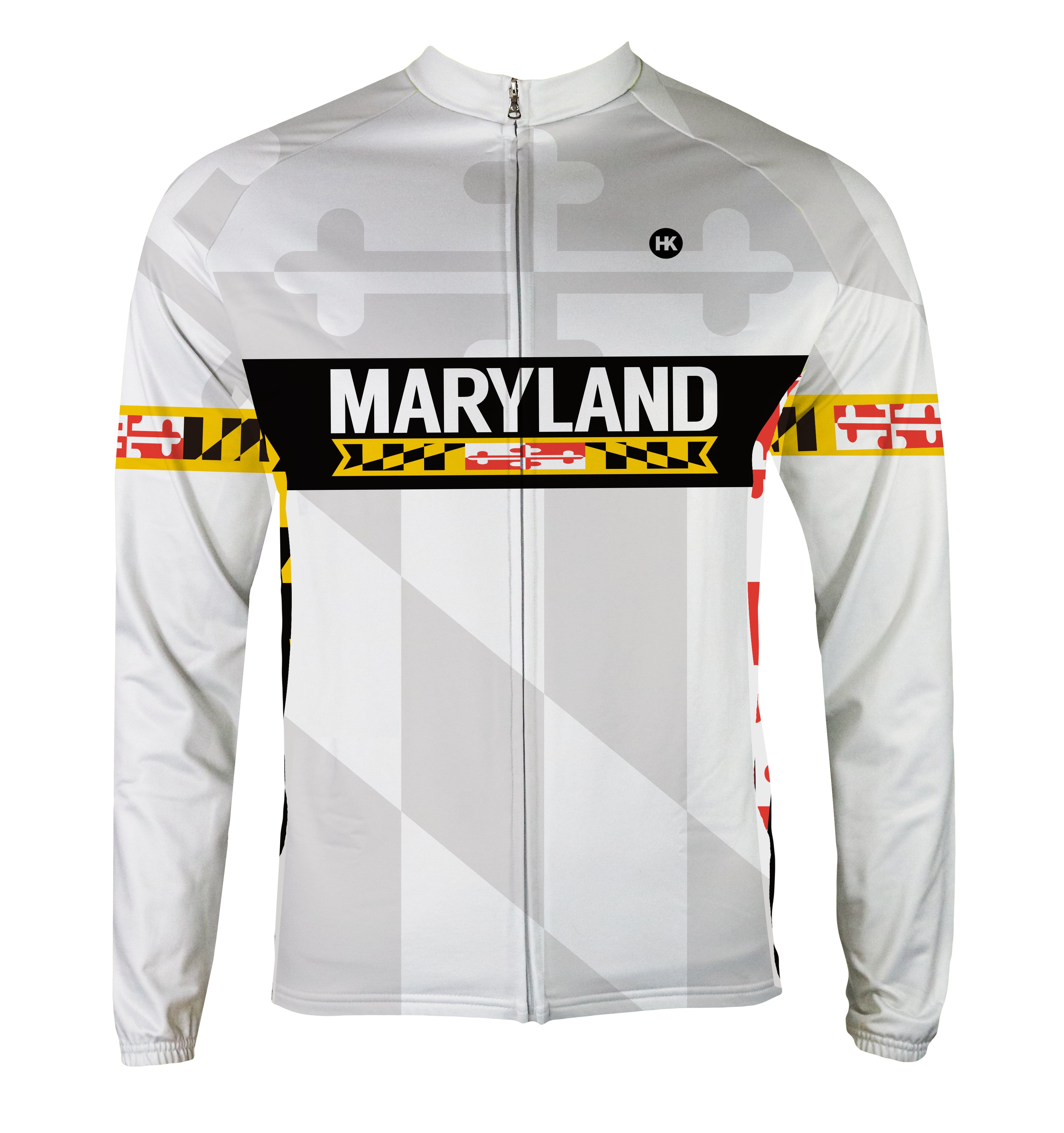 Maryland 2.0 Remix Men's Thermal-Lined Cycling Jersey by Hill Killer