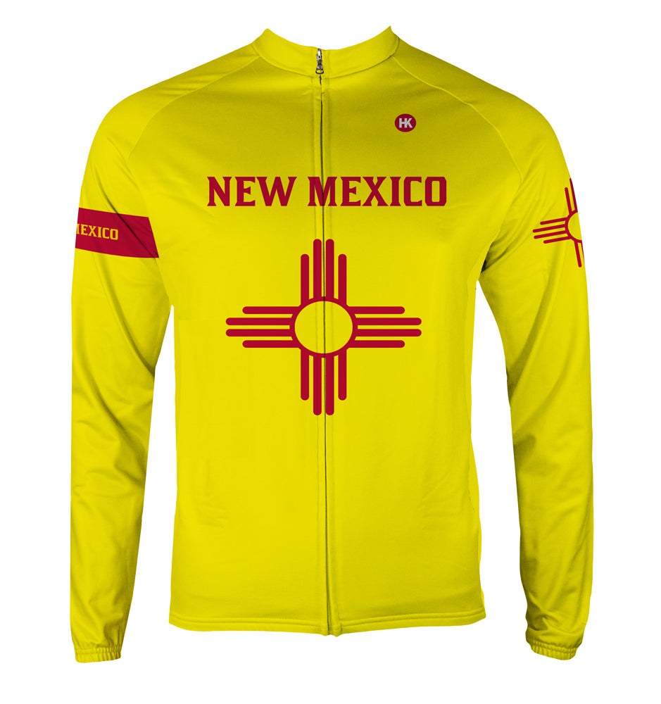 New Mexico Men's Thermal-Lined Cycling Jersey by Hill Killer