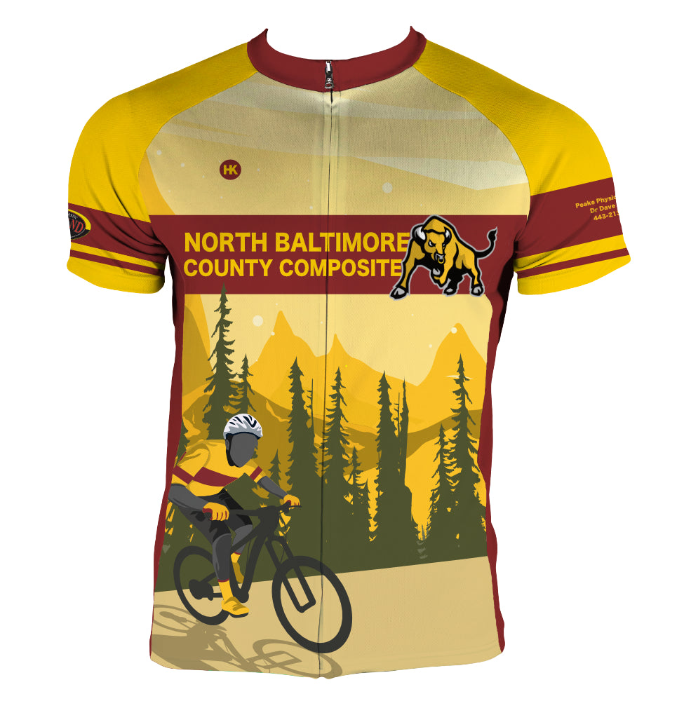 North Baltimore County Composite Cycling Jersey Custom Club-Cut Cycling Jersey by Hill Killer