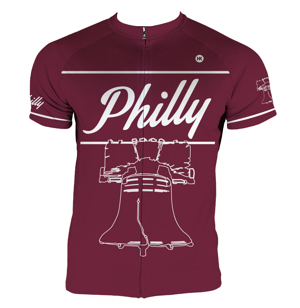 Philly Retro Men's Cycling Jersey | Hill Killer Apparel Small / Regular / Maroon