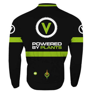 Retro Vegan Men's Thermal-Lined Cycling Jersey by Hill Killer