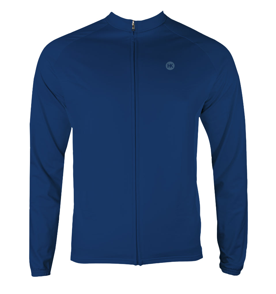 Winter Sky Dusk Men's Thermal-Lined Cycling Jersey by Hill Killer