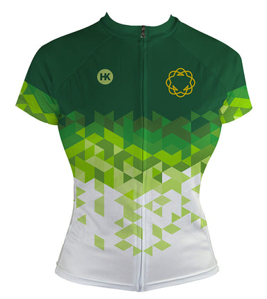 High Garden Green Women's Club-Cut Cycling Jersey by Hill Killer