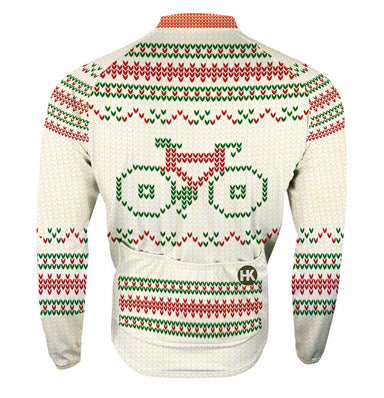 "Not So Ugly" Christmas Sweater Men's Thermal-Lined Cycling Jersey by Hill Killer