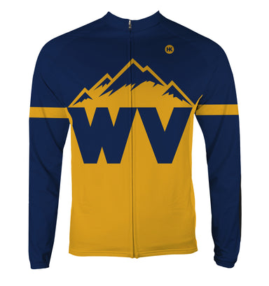 West Virginia Men's Thermal-Lined Cycling Jersey by Hill Killer