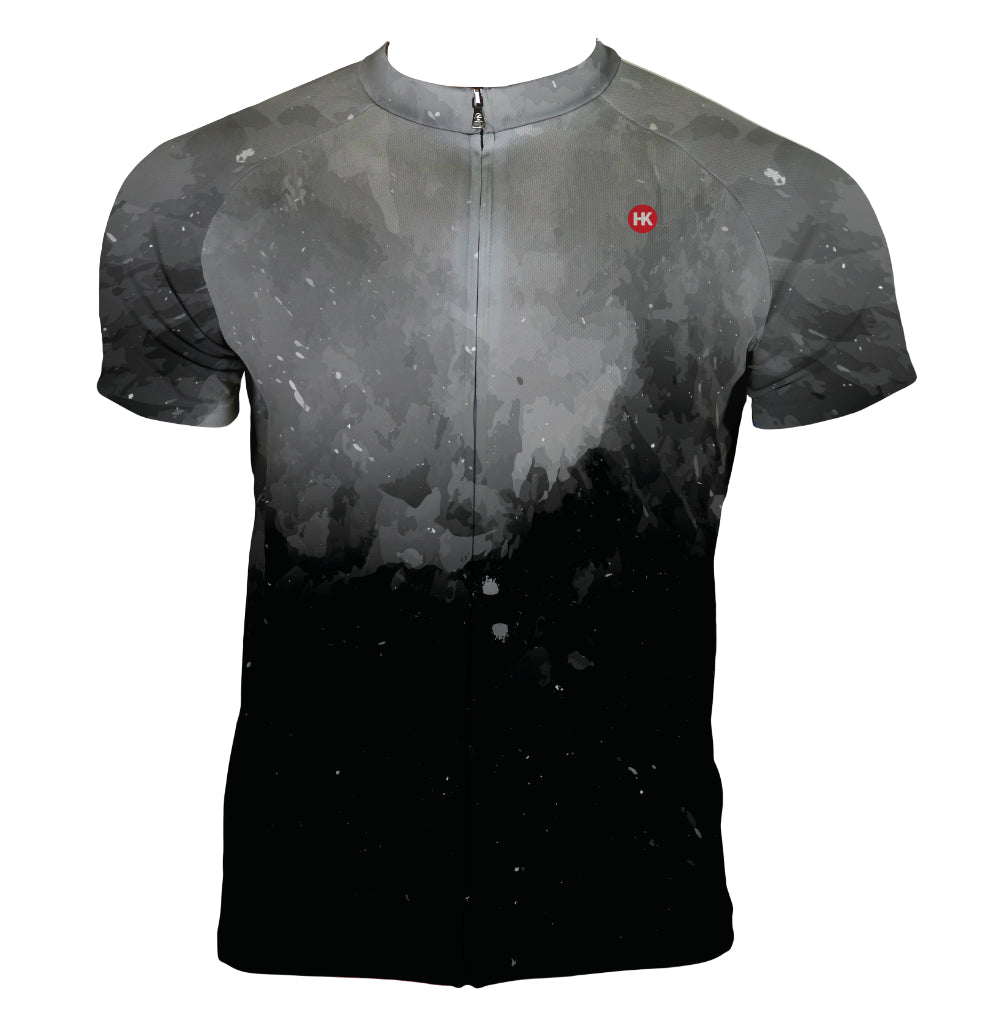 Black Smoke Men's Club-Cut Cycling Jersey by Hill Killer