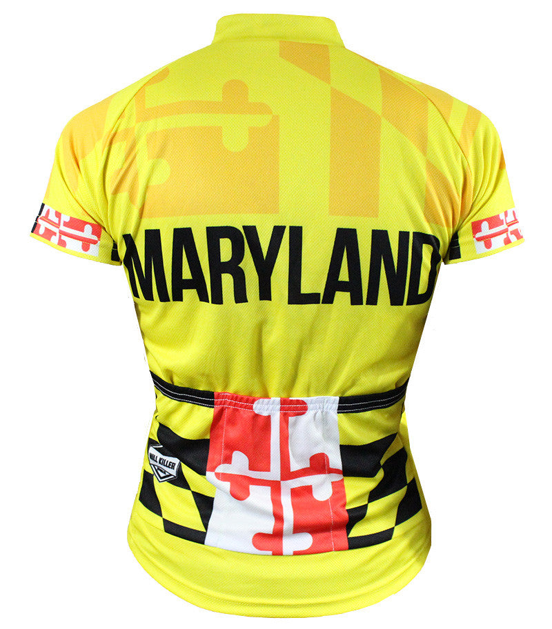 Maryland Calvert Yellow Women's Club-Cut Cycling Jersey by Hill Killer