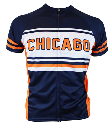 Chicago Retro Men's Club-Cut Cycling Jersey by Hill Killer