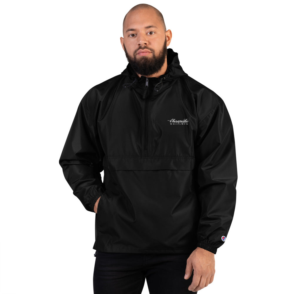 Chesapeake Wheelmen Embroidered Champion Packable Jacket Custom Packable Jacket by Hill Killer
