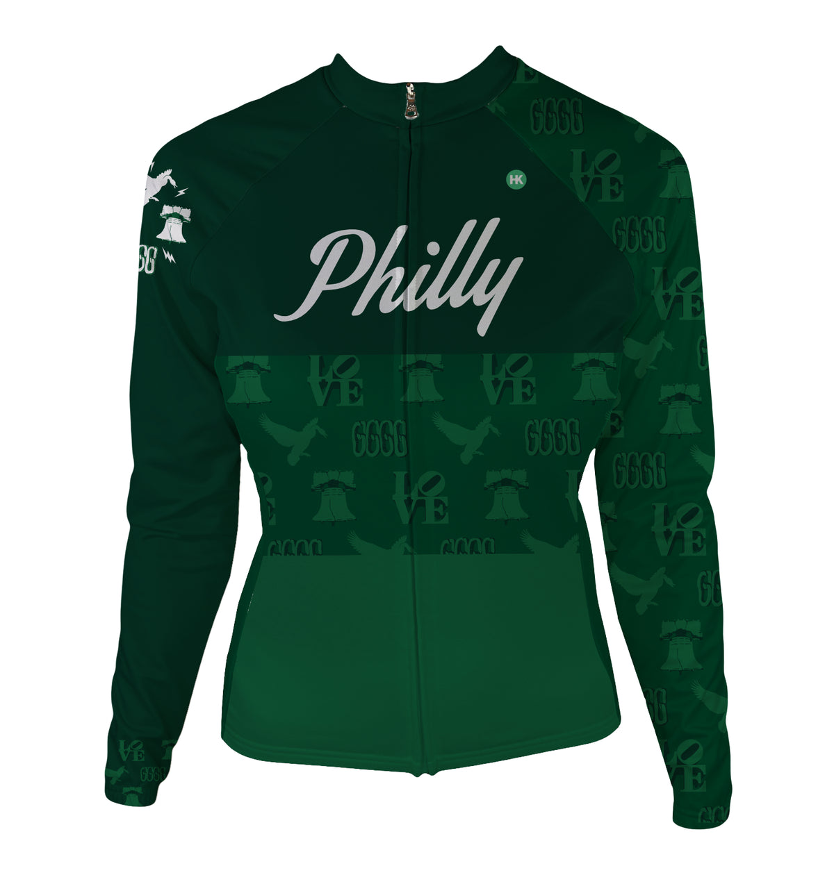 Philly Retro Blue Women's Thermal Cycling Jersey | Hill Killer X-Small / Regular / Blue