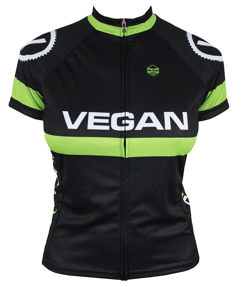 Retro Vegan Women's Club-Cut Cycling Jersey by Hill Killer